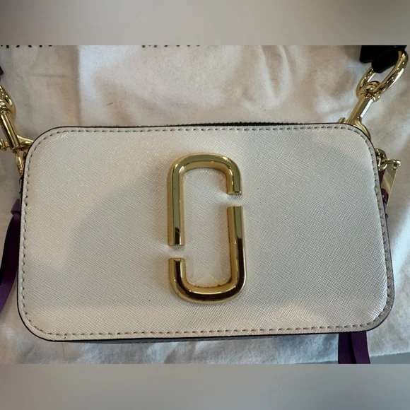 Marc Jacobs Snapshot Camera Bag Authentic white/gray/purple/cream